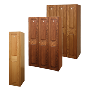 Wood Veneer Oak Lockers Single Tier / Veneer raised panel wood Lockers