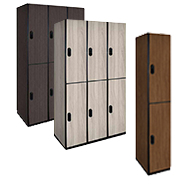 Wood Lockers Double Tier / Plastic Laminate Wood Lockers