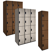 Wood Lockers Four Tier / Plastic Laminate Wood Lockers