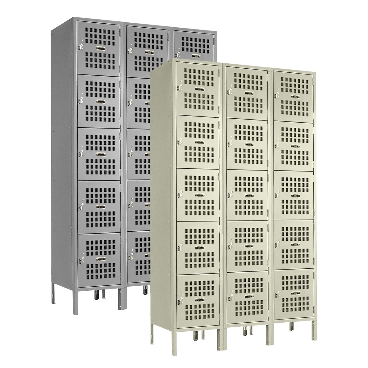 Five Tier Ventilated Metal Box Lockers Main