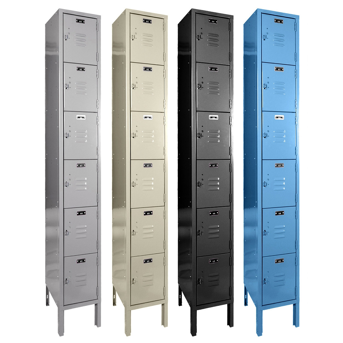 Six Tier Metal Box Locker