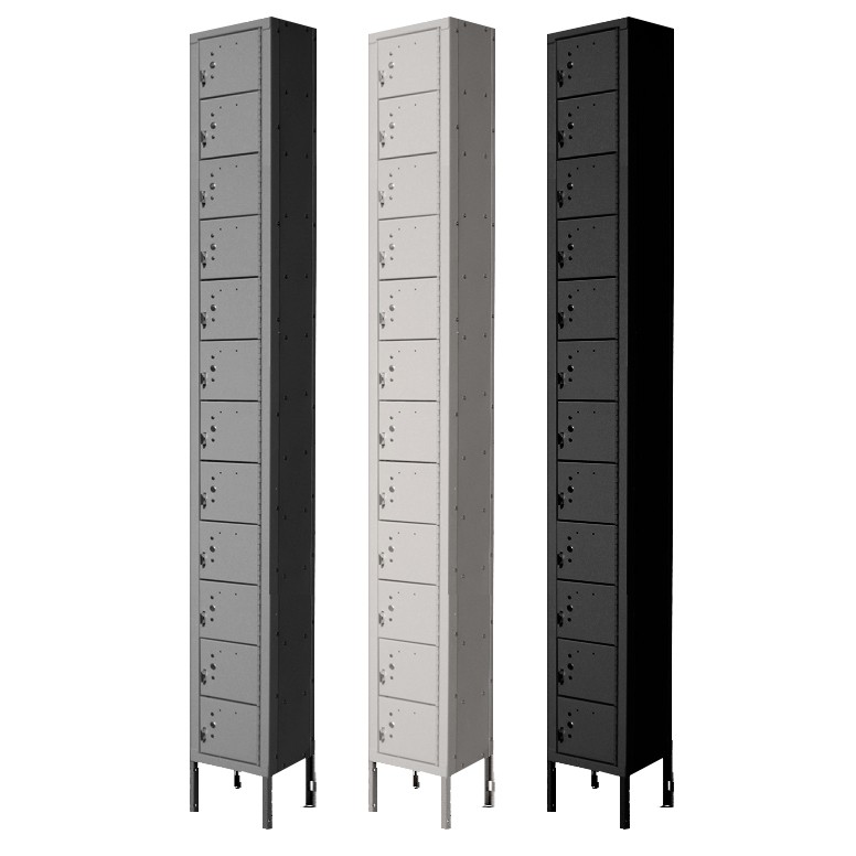 12 Cell Phone Lockers Unit with Key Locks Main