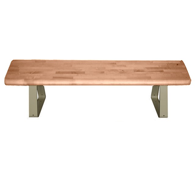 15" Wide Wooden Locker Room Benches with 2 Movable Pedestals