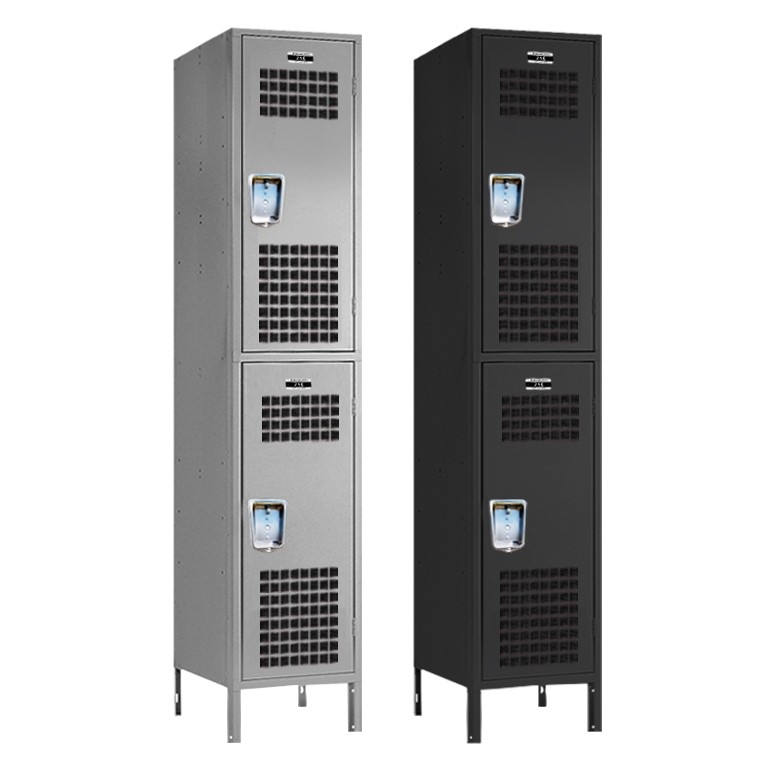 Double Tier Ventilated Gym Lockers Main