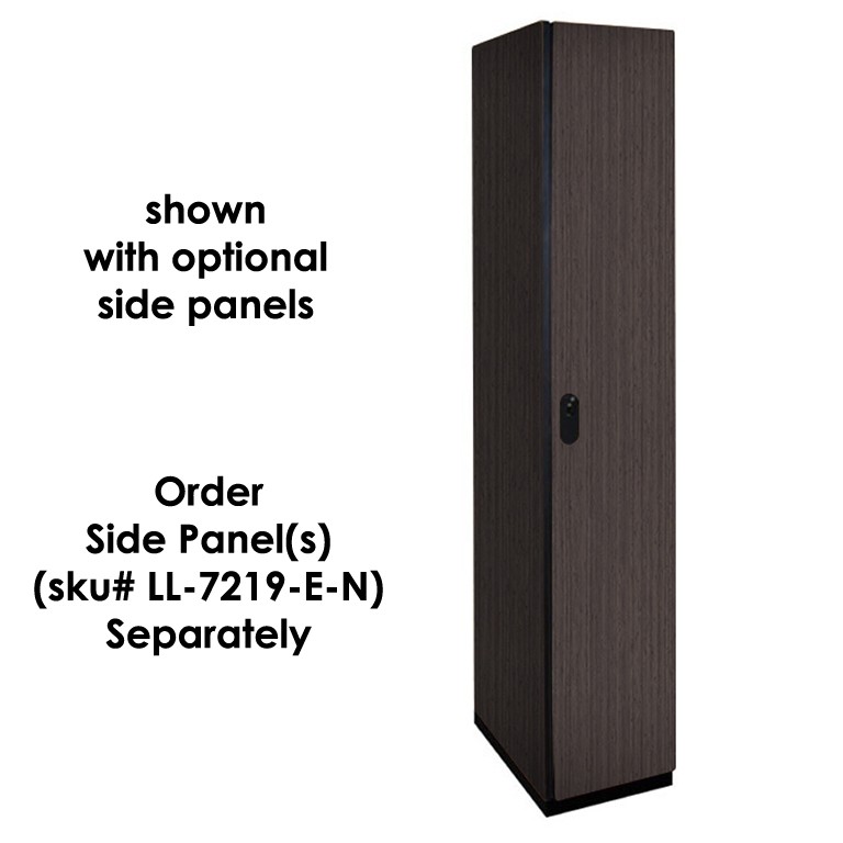 Single Tier Wood Locker (Black) Dimensions