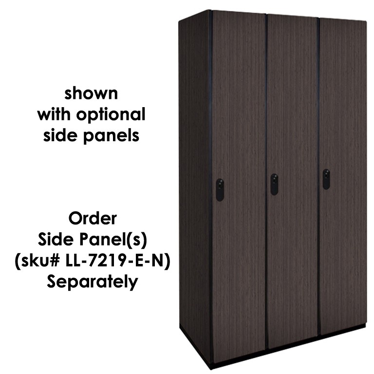 Single Tier Wood Lockers (Black)
