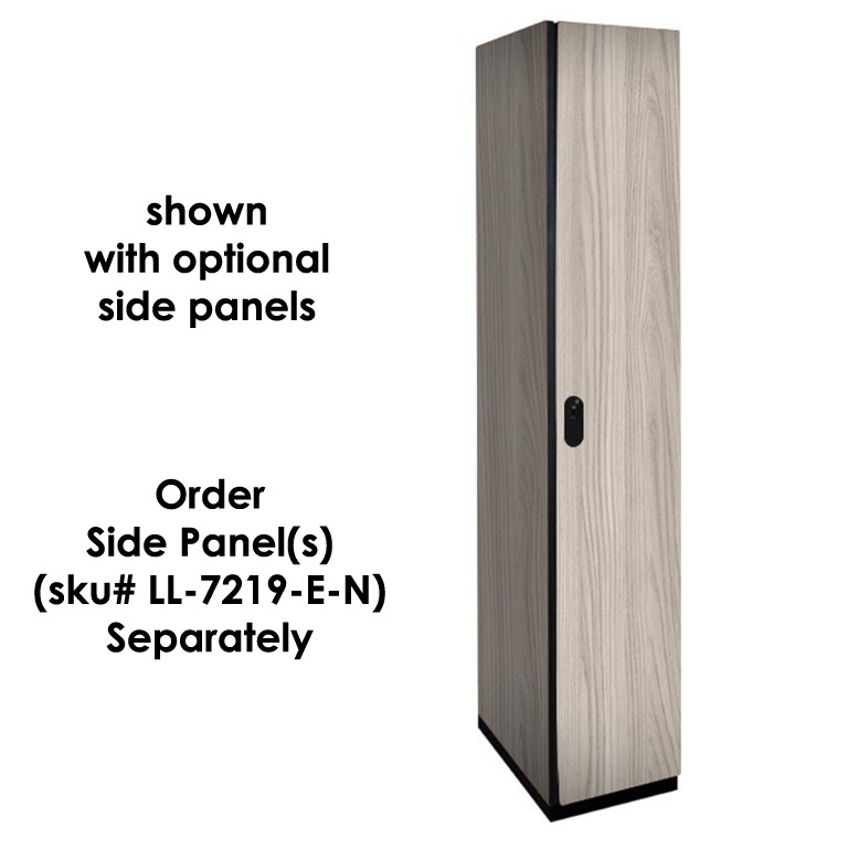 Single Tier Wood Locker with Optional White End Panel