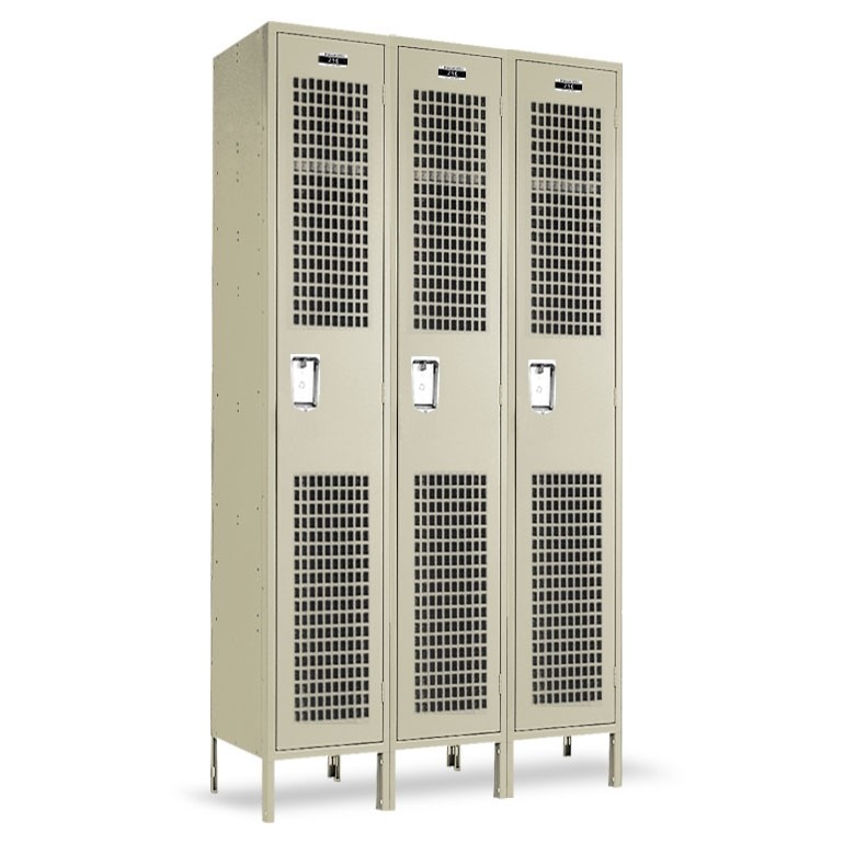 Beige Extra Wide Single Tier Ventilated Locker