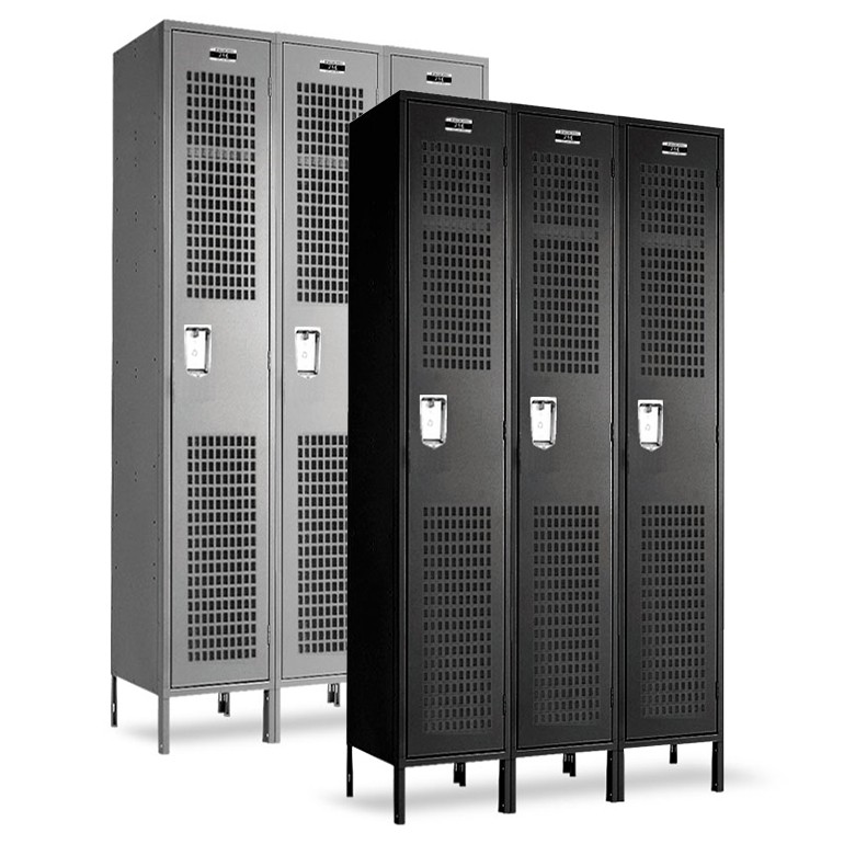 Super Wide Single Tier Ventilated Lockers Main