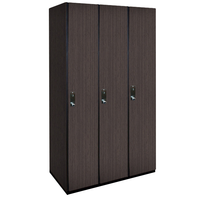 Single Tier Wood Lockers (Black)