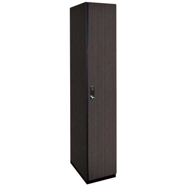 Single Tier Wood Locker (Black)