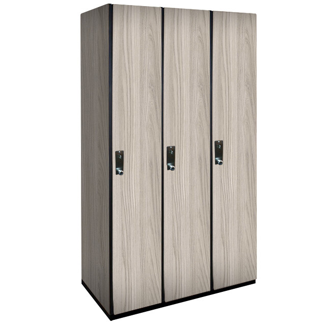 Single Tier Wood Lockers (White)