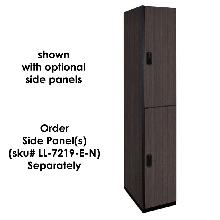 Double Tier Wooden Locker (Black)