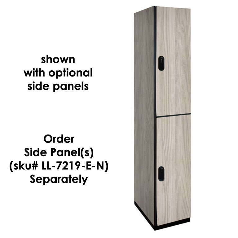 Double Tier Wooden Locker (White) panels