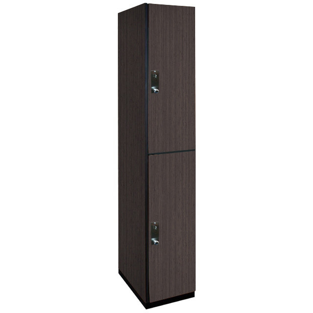 Double Tier Wooden Locker (Black)