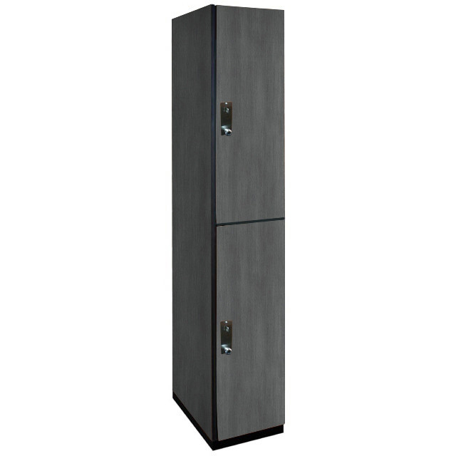 Double Tier Wooden Locker (Gray)
