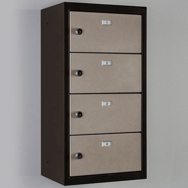 Vertical two tone pistol locker bronze