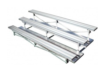Three Row Aluminum Bleachers with Double Footboards