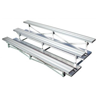 Three Row Low Rise Aluminum Bleacher with Double Footboards