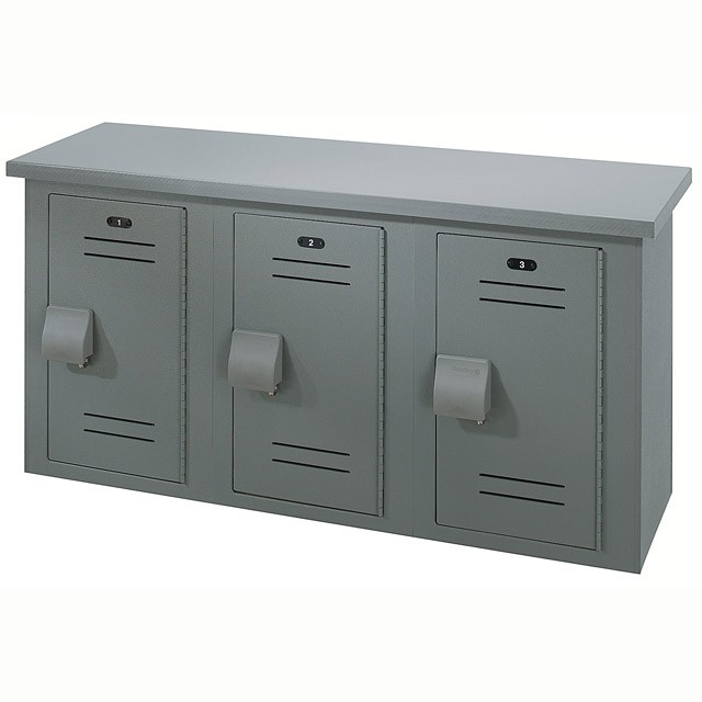 Plastic Bench with 3 Lockers