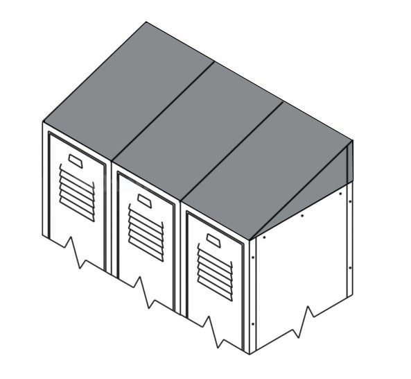3-Wide Sloped Top Kit Gray