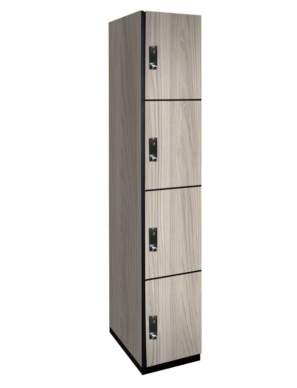 Four Tier Wood Locker (White)