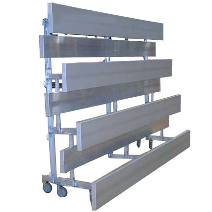 Four Row Tip and Roll Aluminum Bleacher 12" Seat 