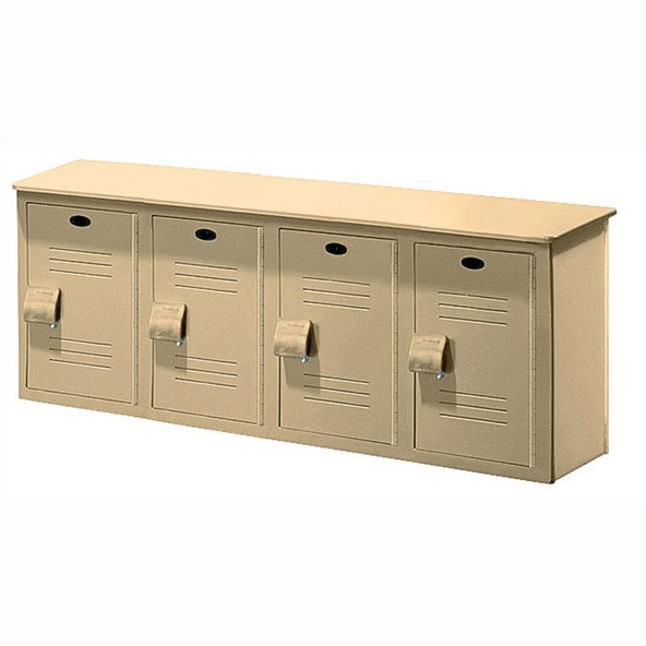 Plastic Bench with 4 Lockers
