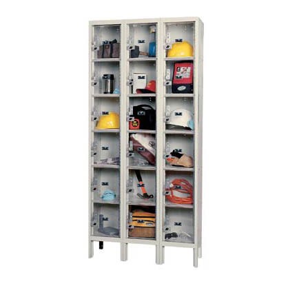 Six Tier Employee Clear View Box Lockers