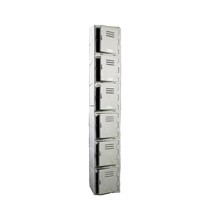 Six Tier Molded Plastic Lockers with Flat Top