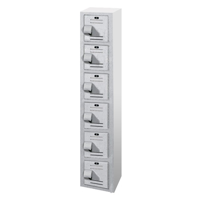 15" Wide Six Tier Plastic Box Lockers