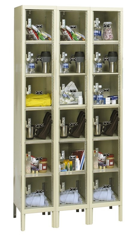 Hallowell Six Tier Safety View Lockers