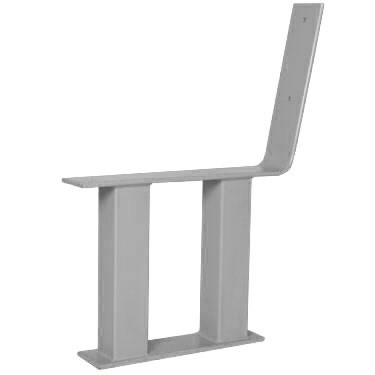 ADA Pedestal with Backrest Support Gray
