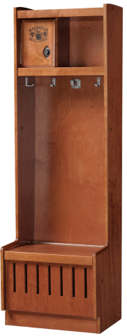 Open Front Wood Locker Cinnamon Maple
