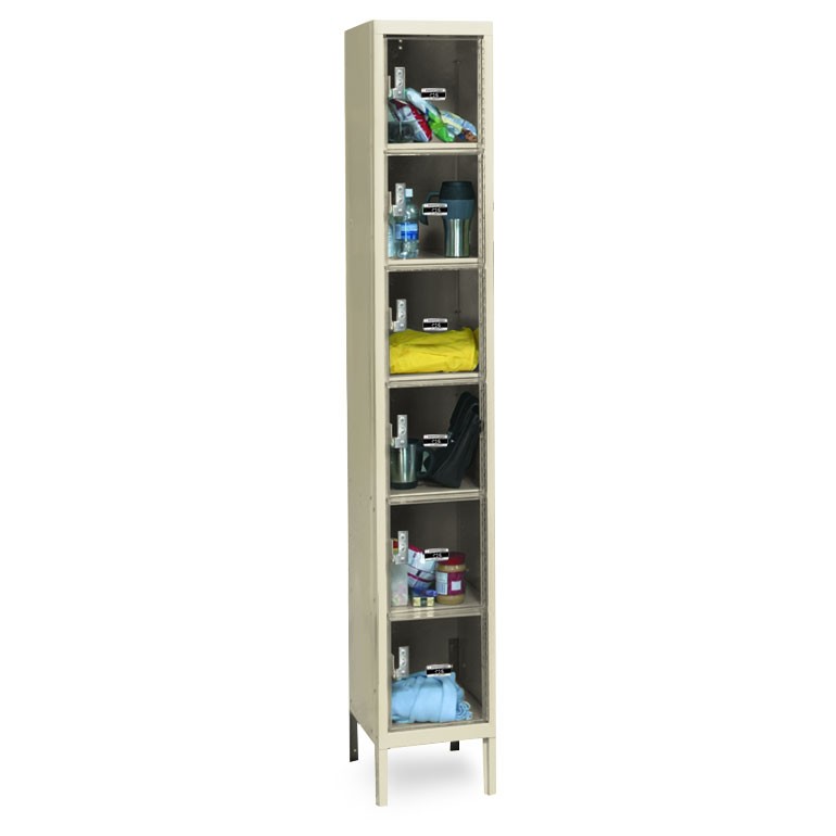 Six Tier Clear View Box Locker