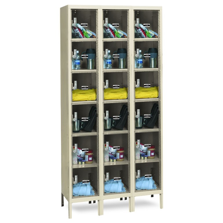Six Tier Clear View Box Lockers
