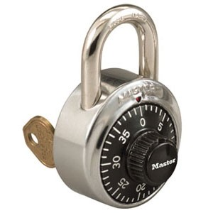 Combination Locker Lock with Control Key, 3/4" Shackle (Master Lock #1525)