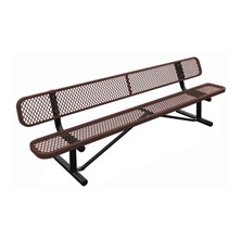 Expanded Metal Bench with Back