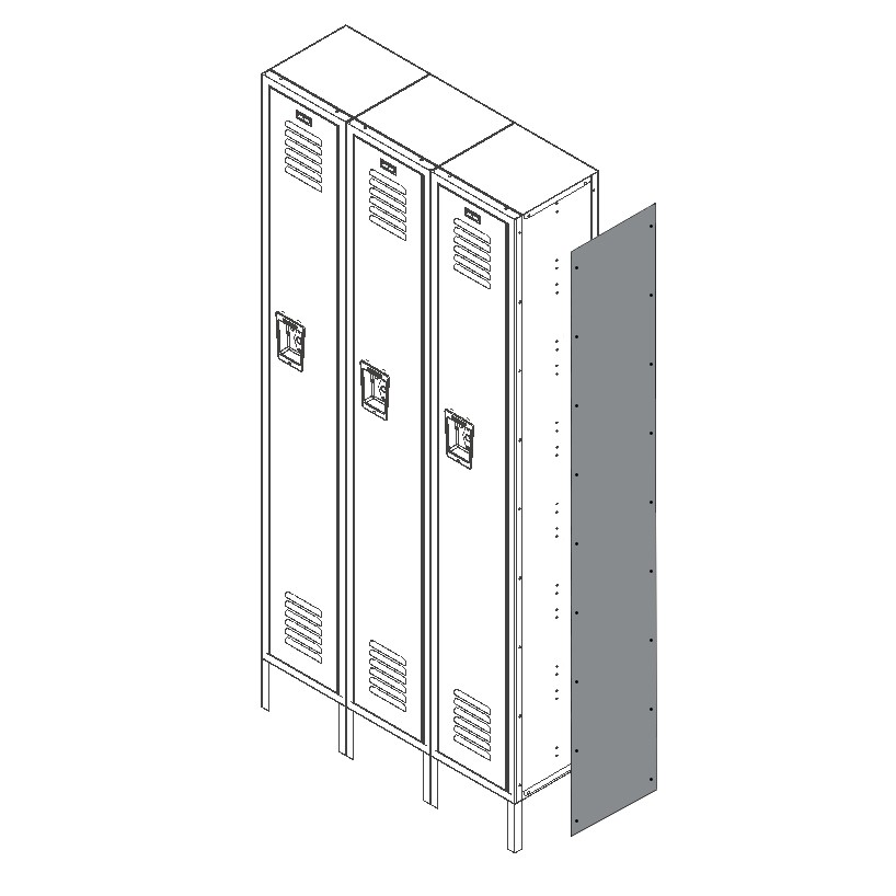  18" Deep Exposed End Panel Gray