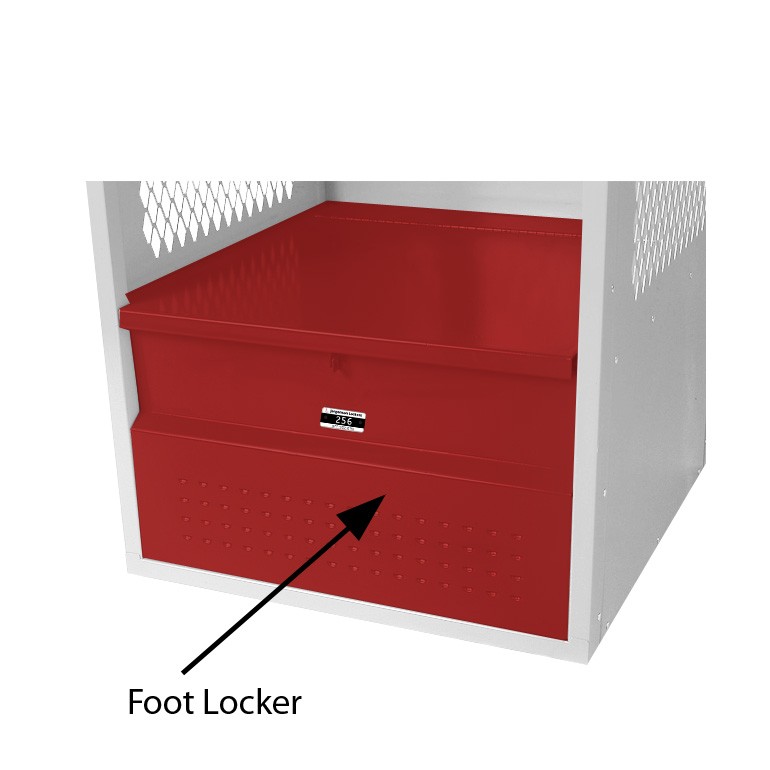 Foot Locker for Stadium Lockers Red