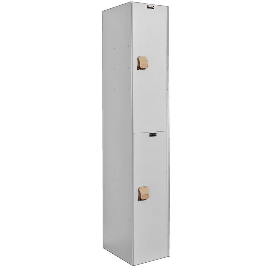 Hallowell Double Tier MedSafe AquaMax Anitmicrobial Plastic Locker (1 Wide)