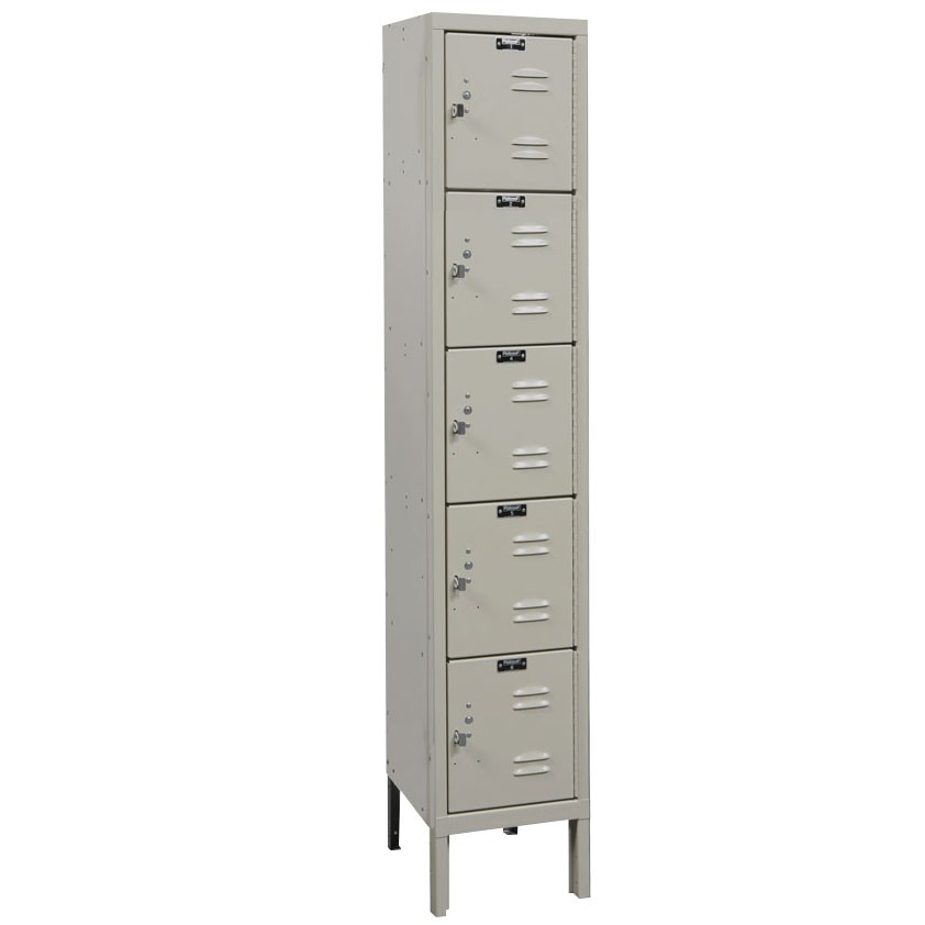 Hallowell Five Tier Box Locker 1 Wide-Parchment