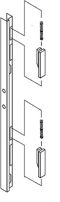 Hallowell Lock Channel Assembly for 72" Door