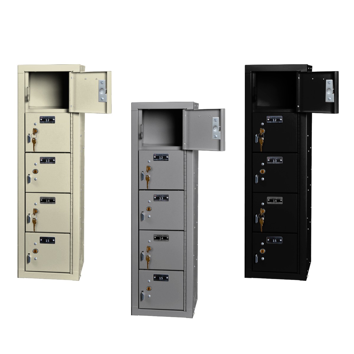 handgun lockers with 5 compartments
