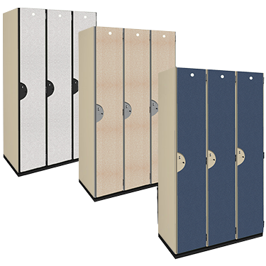 Single Tier Wood Storage Lockers (Pattern Finish)