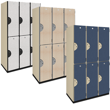 Double Tier Wood Storage Lockers (Pattern Finish)