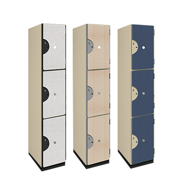 Triple Tier Wood Storage Locker (Pattern Finish)