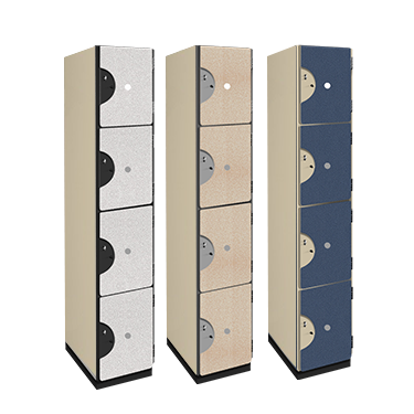 Four Tier Wood Storage Locker (Pattern Finish)