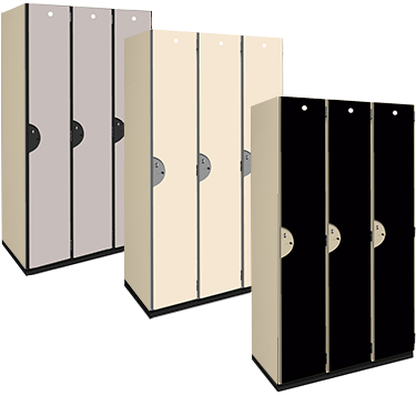 Single Tier Wood Storage Lockers (Solid Color Finish)