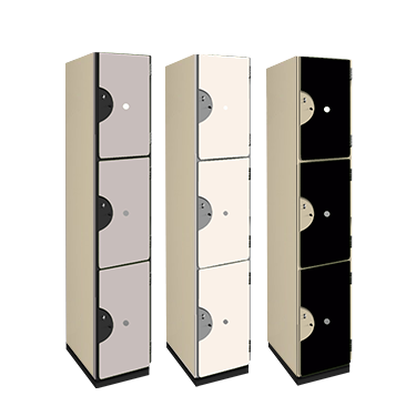 Triple Tier Wood Storage Locker (Solid Color Finish)